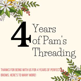 We complete our 4 years today.thank you for being with us!!!!!