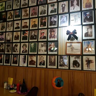 Wall of Honor for veterans. Covers all walls!
