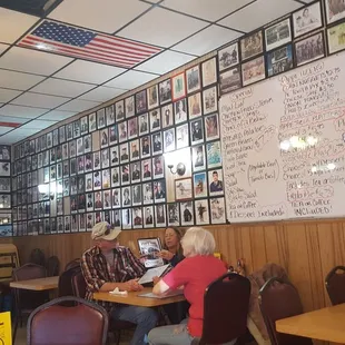 The wall of Honor ...Military Folks that have Served.