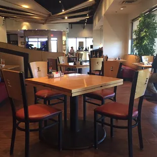 One view of the seating in the restaurant