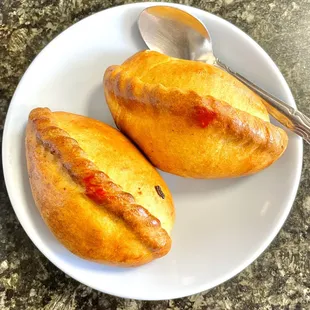 two pastries on a plate