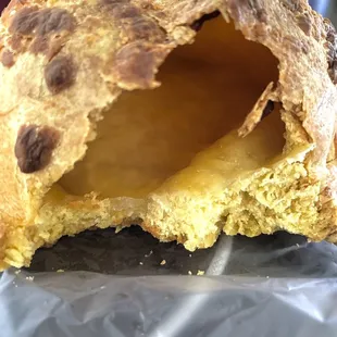 a half eaten pastry