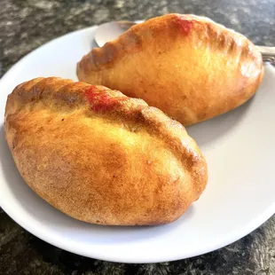 two pastries on a plate