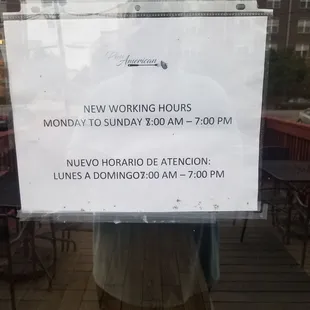 New business hours