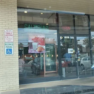 The outside, construction is a mess on Columbia Pike. It's the last store by the gas station