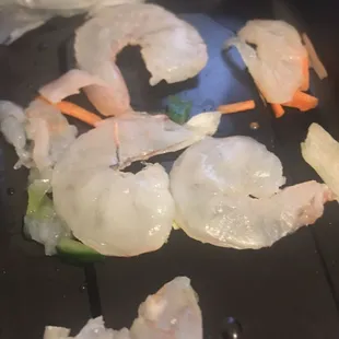 This was the raw shrimp in my fresh roll.