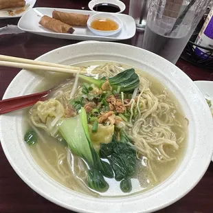 Wonton noodle bowl.