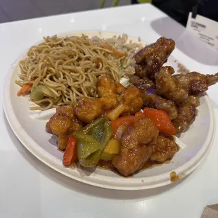 a plate of food on a table