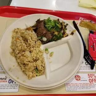 This is what you get for $10.80 -  Broccoli Beef
