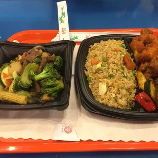 Single entree/side bowl and double entree with side plate