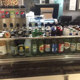 Bottled drinks.