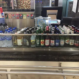 Bottled drinks.