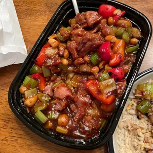 Terrible Kung Pao Beef.  Off tasting sauce, zero spice, flavorless beef.  Nearly inedible.