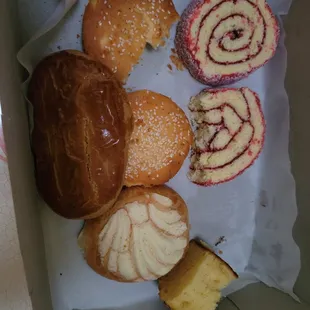 a variety of pastries