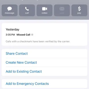Missed call