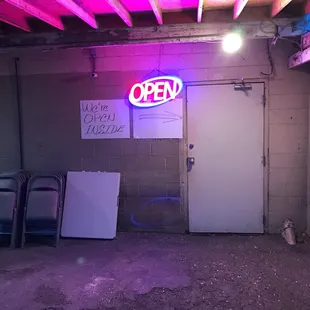 Entrance from the parking lot.