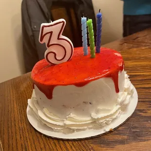 Strawberry tres leches cake