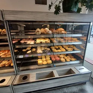 a display of baked goods