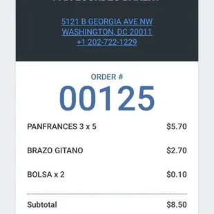 the price of pan lourdes bakery