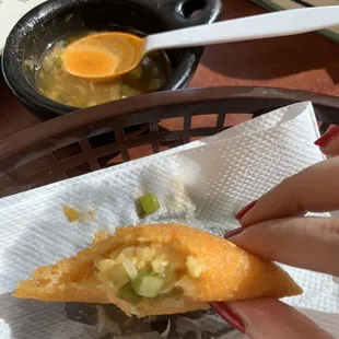 Peek inside the Colombian empanada