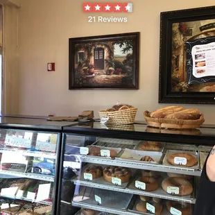 interior, bagels