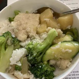 Pineapple Chicken,  pint size.