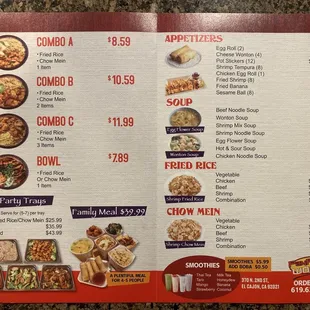 Menu as of 4/5/24
