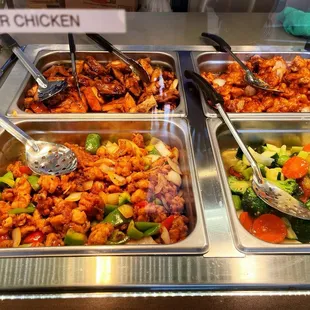 a variety of food items
