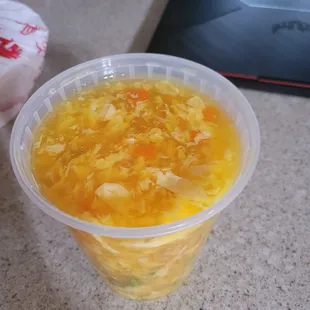 Egg drop soup. Very delicious and satisfying.