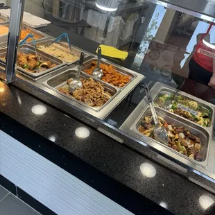 Buffet set-up inside....