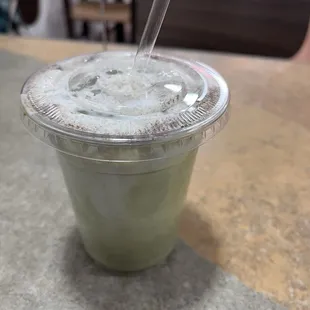 Iced horchata matcha