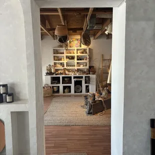 Doorway to the side where they have art and beautiful displays