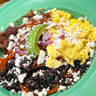 a plate of mexican food