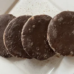 Chocolate shortbread cookies