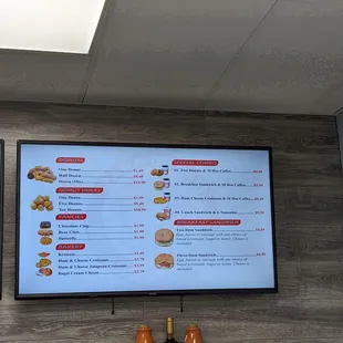 the menu