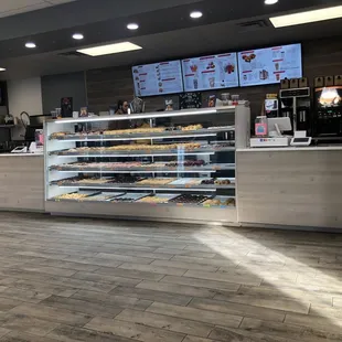 Donut Display Case and Order Counter