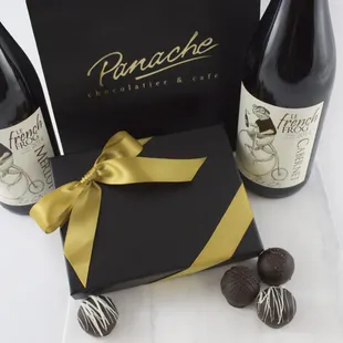 Wine Truffles featuring Le French Frog wines