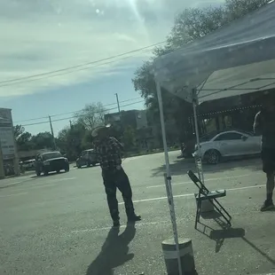 Line outside, one person at a time inside! I really appreciate what they are doing!