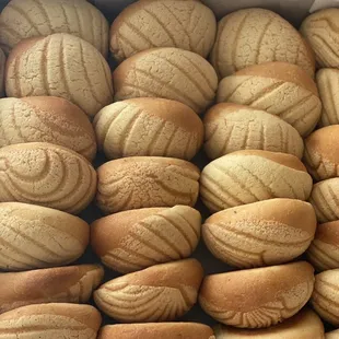 a box of bread rolls