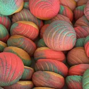 a box of colorful cookies