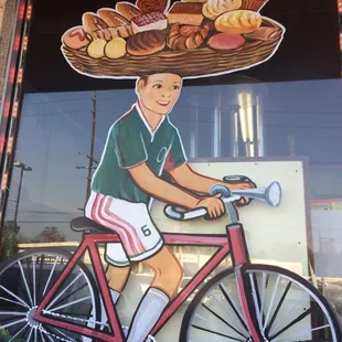 I'm so happy.. I can carry pan dulce while riding my bike!