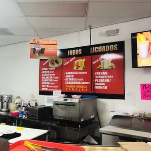 Juices and smoothies.