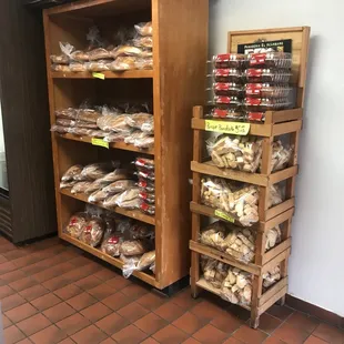 a variety of breads