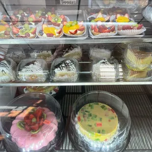 a variety of cakes and pastries