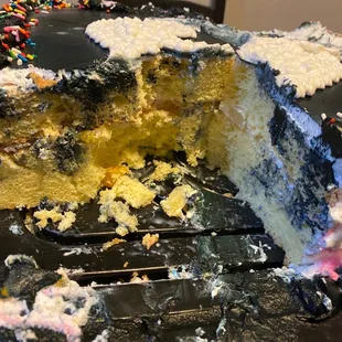 the inside of a cake