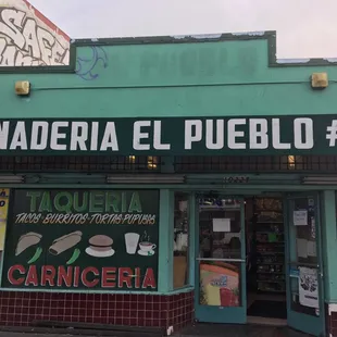 the front of a restaurant