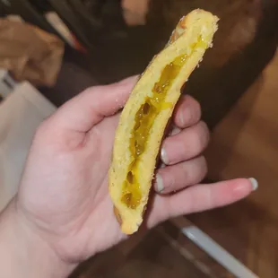 Inside of pineapple empanada