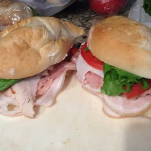 Made sandwiches from the fresh bolillo bread :)