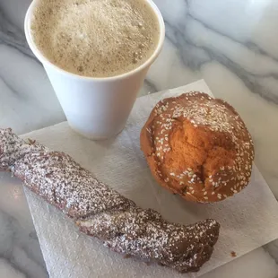 My Salvadorian and Guatemalan treats with small coffee