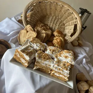 a variety of pastries